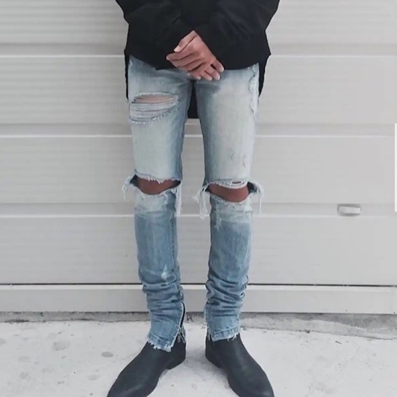 Burj Surtr Men’s Selvedge Destroyed Jeans Large RARE - Picture 15 of 15